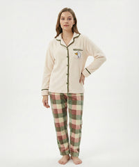 بيجامة نسائي بولار – كريمي بطّة