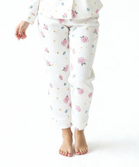 بيچامة قطيفة مضلعة – تصميم الورود الوردية