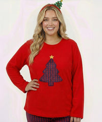 بيجامة نسائي قطيفة هايدي وشين – كريسماس شجرة