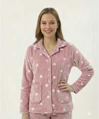 بيجامة نسائي بولار – Pink Hearts