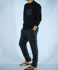 بيچامة رجالي شتوي قطيفة هايدي مستورد – بجيبة كاروهات (متوفرة بثلاث ألوان)