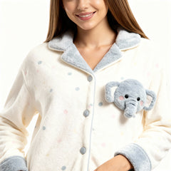 بيچامة بولار وشين مستورد – فيل رمادي