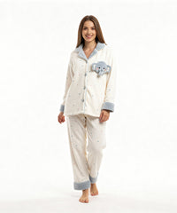 بيچامة بولار وشين مستورد – فيل رمادي