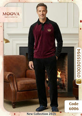 بيچامة رجالي شتوي قطيفة هايدي مستورد – أحمر و رمادي و أزرق