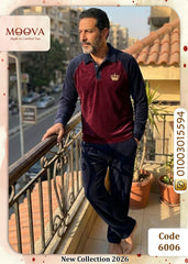 بيچامة رجالي شتوي قطيفة هايدي مستورد – أحمر و رمادي و أزرق