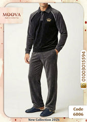 بيچامة رجالي شتوي قطيفة هايدي مستورد – أحمر و رمادي و أزرق