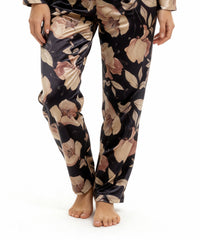 بيچامة نسائي قطيفة هايدي مستورد – بيچامة ورد أسود × بيچ × بينك