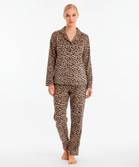 بيچامة نسائي قطيفة هايدي مستورد – بيچامة ليوبارد (جلد فهد)