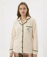 بيجامة نسائي بولار – كريمي بطّة