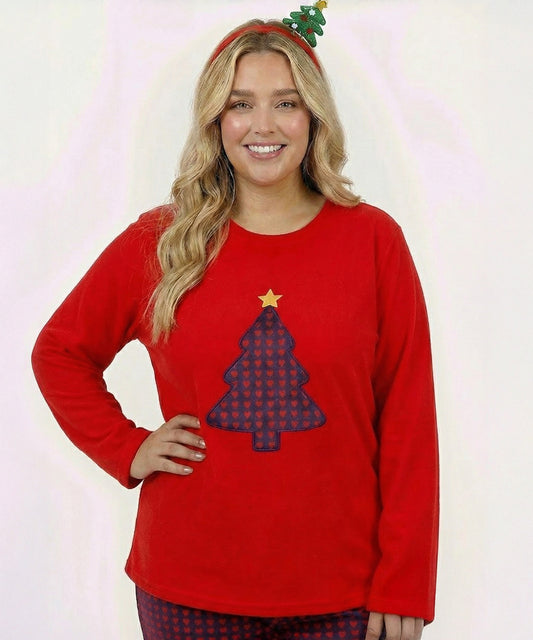 بيجامة نسائي قطيفة هايدي وشين – كريسماس شجرة