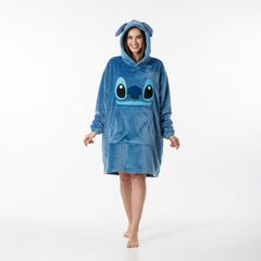 هودي بطانية بولار وشين مستورد بتصميم كارتوني – Plush Hoodie Blanket