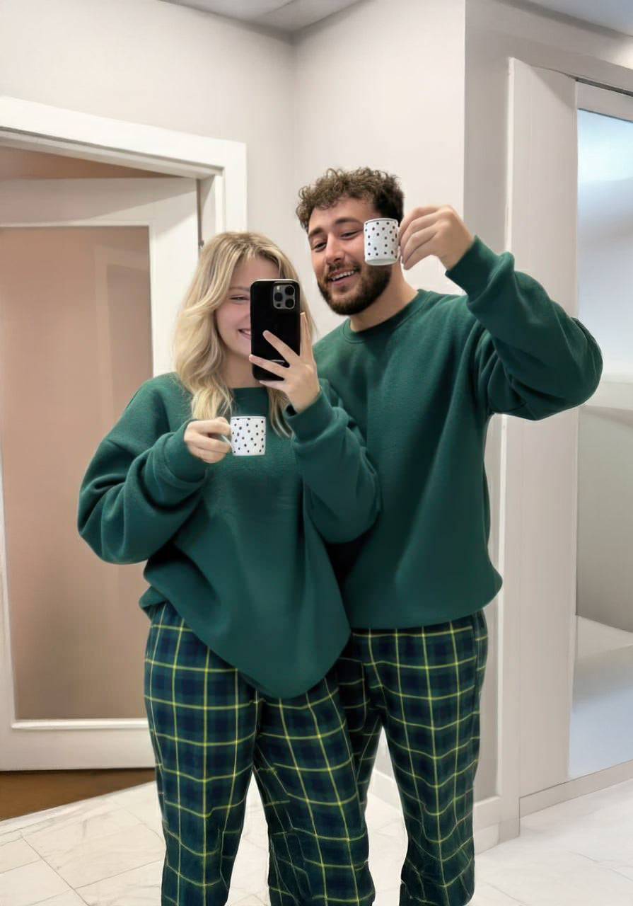 طقم شتوي قطني ميلتون – تصميم Couple Matching