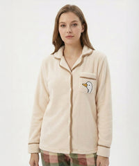 بيجامة نسائي بولار – كريمي بطّة