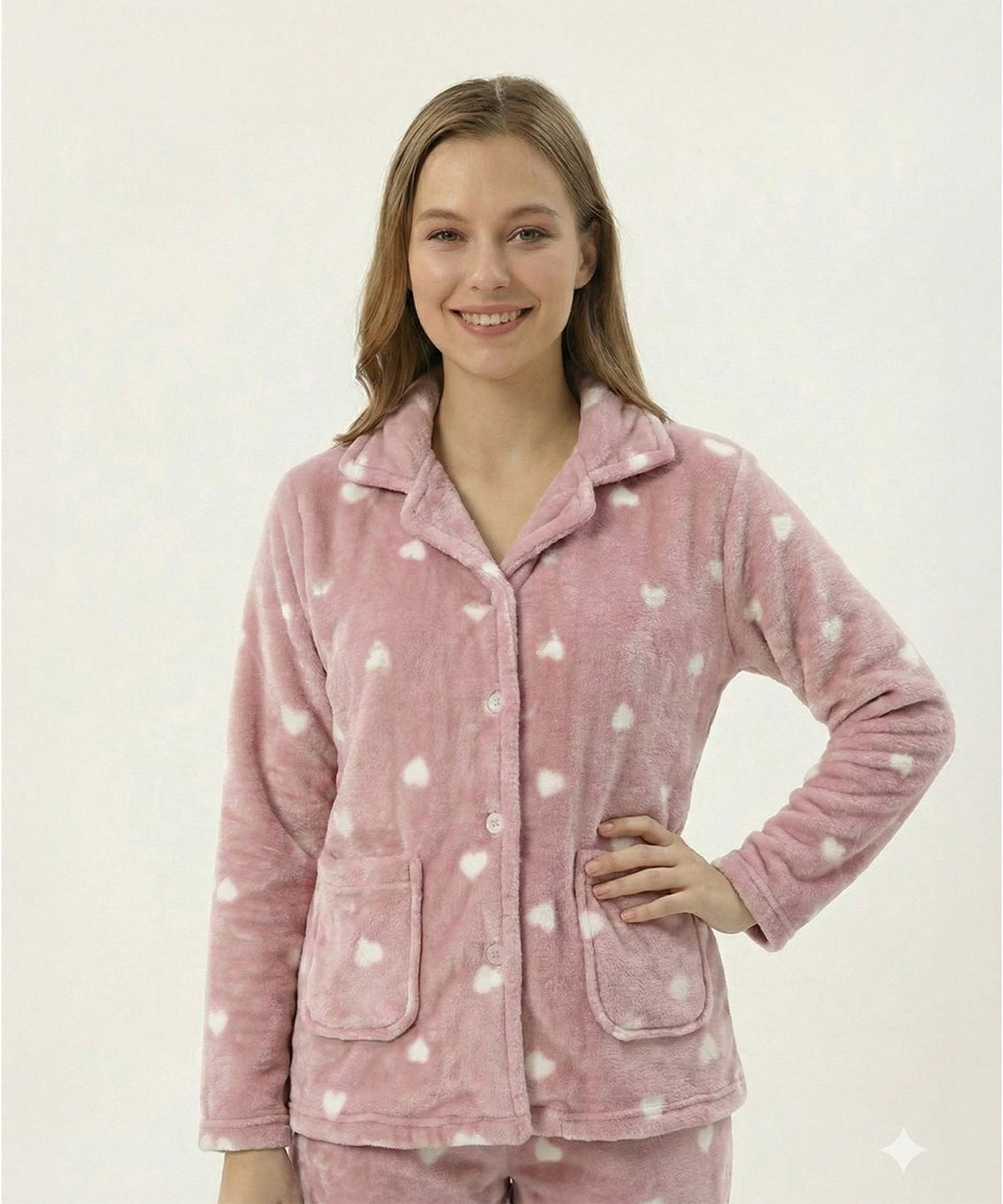 بيجامة نسائي بولار – Pink Hearts